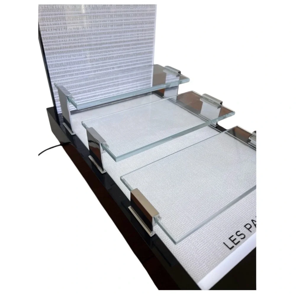 Authentic Rare CHANEL CRÉATIONS DES PARFUMS Lighted Acrylic Store Display Stand
